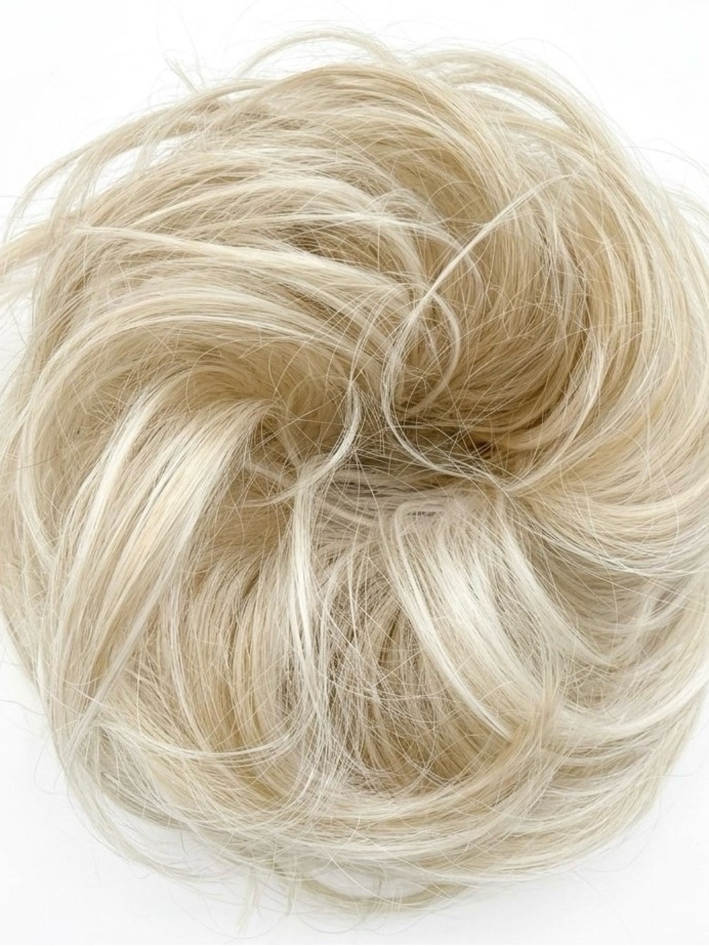 Light Blonde Messy Bun Hair Scrunchie – New Updo Extension (7”)